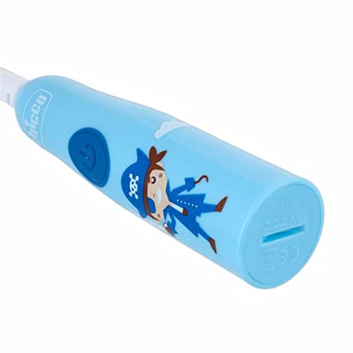 Chicco Spazzolino Elettrico Bambini, Setole Morbide, Delicato Sulle Gengive, Con Batterie Sostituibili E Testina Di Ricambio, Azzurro, 3 Mesi+ - Immagine 1