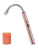 NESAPTO Candle Lighter, Upgraded Electric Lighter Rechargeable USB Lighter with LED Battery Indicator Safety Switch, Flexible Long Neck Lighters for Candles BBQs Gas Stoves