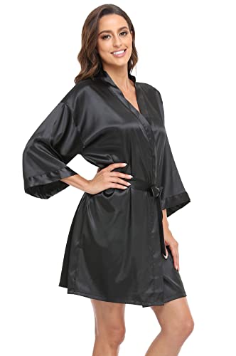 Image of Super Shopping-zone Women's Pure Bride Robes Embroidery Bridesmaid Robes Bridal Party Kimono Robe Wedding Sleepwear