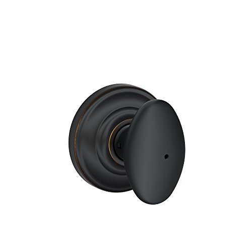 SCHLAGE Siena Privacy Knob, Andover Rose, Aged Bronze - FA40DNB716/F40SIE716AND