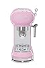 SMEG ECF01PKEU, Espresso Machine 50's Style, Pastel Pink