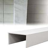 u copertura per tubature 5 6 8 10 12 15 20 24 28 30 Cm Larghezza U Copritubo Decorativo, Antivento Bianco PVC Concealer, Copricondotto Nascosto, Verniciabile(W 6CM/L 100CM)