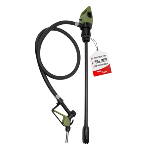 Tera Pump 55 Gallon Drum Pump - Electric Drum Barrel Pump Optional Power Rech...