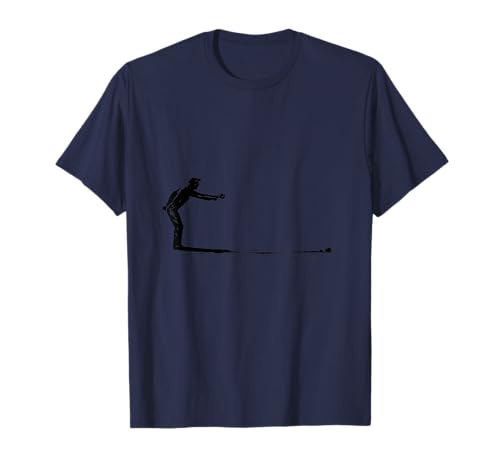 Pétanque Silhouette Joueur Lancer Boules Esprit Sudiste T-Shirt
