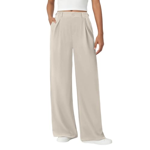 Pantalon élégant pour femme coupe cintrée ample et taille élastique