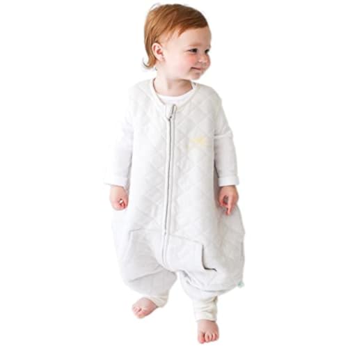 Image of Tealbee Dreamsuit: Toddler Sleep Sack with Feet 2T 3T - 1.2 TOG All Season Baby Wearable Blanket for Walkers - Rayon made from Bamboo, Organic Cotton Sleep Bag - Sunshine