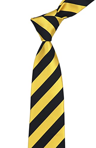 Image of Elfeves Men's Modern Striped Patterned Formal Ties College Daily Woven Neckties