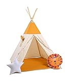 ?? DISE?O LINDO Y ÚNICO: la carpa tipi tiene un dise?o apto para ni?os con hermosos patrones. El juego incluye dos bonitos cojines.