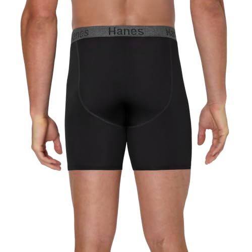 Hanes Men's Stay Dry Pouch Boxer Briefs, Performance Stretch Boxer Brief with Leak Protection, 3-Pack - image 6