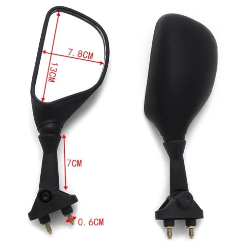 Espejos retrovisores para Kawasaki Ninja ZX6R 2003-2004 en color negro para repuesto original 3