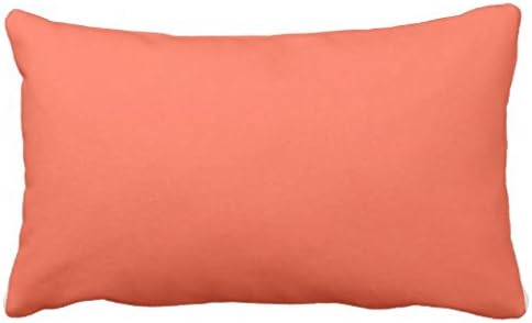 Amazon トマトのサーモンピンクのオレンジ無地のな傾向色の背景ランバークッションカバー アクセントクッション かわいい インテリアファブリック インテリアイカット 30 50cm 枕カバー ピローケース オンライン通販