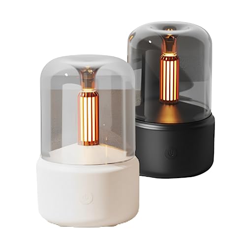 Umidificador Difusor de Ar 120ml Estilo Vela Ultrassônico Névoa Fina e Silenciosa Duração de até 12h