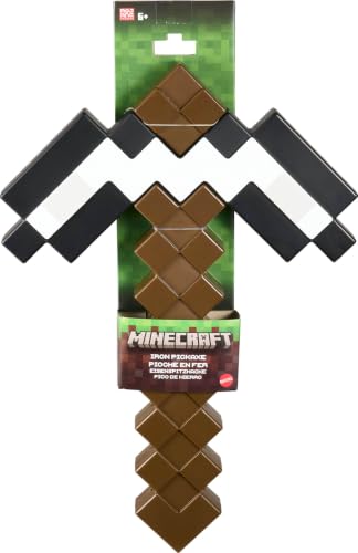 Image of Mattel Minecraft Iron Pickaxe Battle Toy, Kid-Sized Accessory
