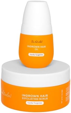 Bushbalm 2-Step Ingrown Hair Routine - Vanilla Tangerine Oil & Body Scrub
