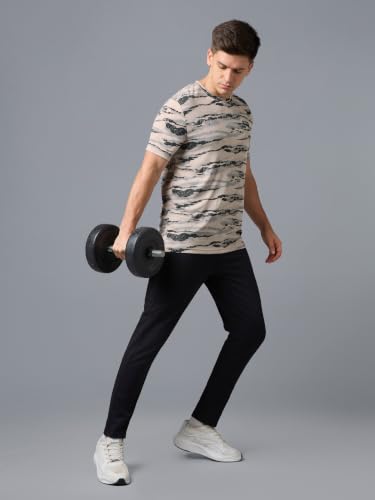 Image of TECHNOSPORT Men's Slim Fit Half Sleeve Crew Neck T-Shirt, TECHNOCOOL+ Quick Dry Moisture Wicking Stretchable Sports Gym and Casual Wear