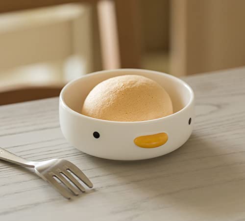 Purroom Funny Cute Chick Plates, 3.5In Mini Dessert Plates (2 Pieces), Handmade Glaze Duck Safety Ceramics Sauce Plate, Hamster Bowl, Bird Food Bowl. #TOP4