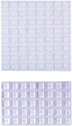 1/2" Clear Rubber Feet Bumper Pads Self-Adhesive Buffer Pads Cabinet Door Bumpers Noise Dampening Pads Drawer Stops 104 Pcs