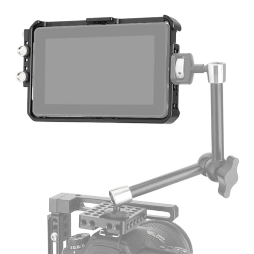 Image of Aluminum Monitor Protective Cage Rig Frame Compatible with Feelworld F5 Pro V2, F5 Pro 5.5 inch Monitor
