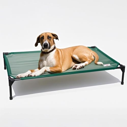 犬 ベッド 高架式 ドッグコット ペットベッド大型犬用屋外 コットベッド 洗濯可能 通気性 メッシュ ポータブル スタンディング 両足滑り止め フィート 屋内 屋外 キャンプベッド(Size:107*79*16CM,Color:黒)