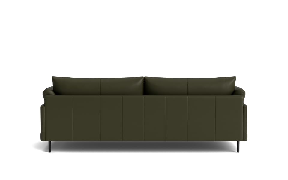 Image of LEGACY OF COMFORT Zola 3 Seater Sofa Three Seater Sofa Leather for Living Room Hotels and Offices (Olive Green)