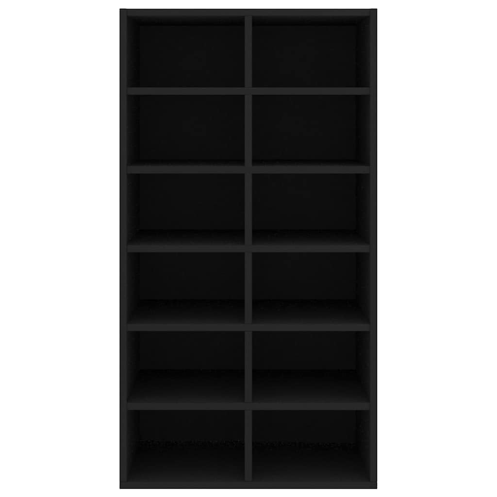 Scarpiera nera, 54 x 34 x 100,5 cm, in legno