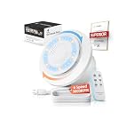 Aspiratore Bagno 100mm, 3000g/min 220m³/h Ventola Bagno 2 Direzioni 6 Velocità con Luce Indicatrice+Telecomando, Flusso d'Aria Potente 2W Motore DC. Facile Installare per Bagno Lavanderia GarageP106E2