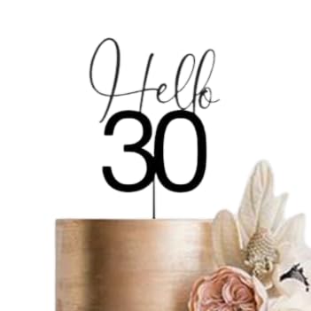 Hello 50 wooden birthday Cake Topper Suitable for ALL AGES Personalised Party Decor 18 21 30 40 60 70 80 90 10h Birthday HH1