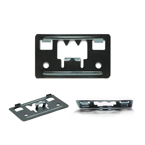 Image of Snap in Metal Frame Picture Hangers - 100 Pack - Picture Frame Back Clips Without Nails for Easy Light Duty Hanging