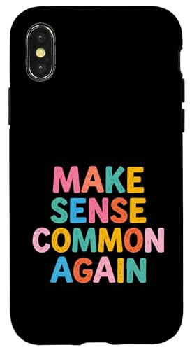 Make Sense Common Again �ʔ��� �_���I�v�z�� ���g�� �X�}�z�P�[�X iPhone X/XS �p