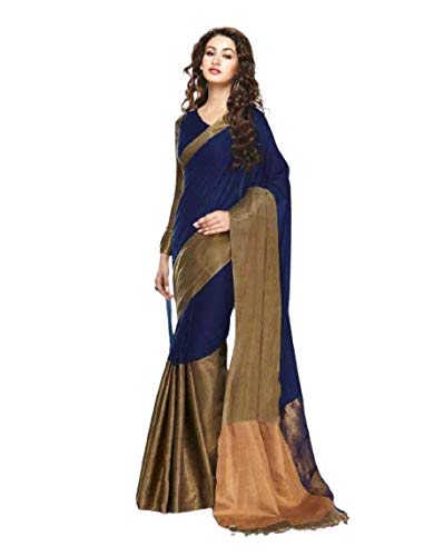 Cotton Silk Saree with Golden Border-image-41