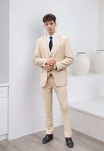 Suits for Men 3 Piece Slim Fit Blazer Vest Pant for Men Wedding Prom Party Business Tuxedo2
