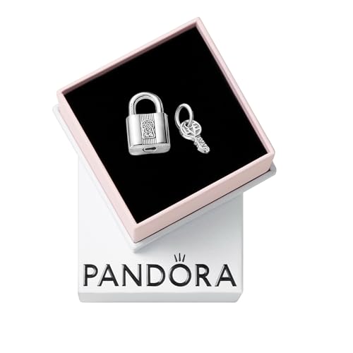 PANDORA Padlock and Key Dangle Charm - Compatible Moments -
