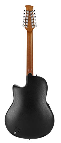 Ovation Applause Guitare Élect. Acoustique AB2412II-5 noir 12 cordes Mid Cutaway - Les Beatles, Paul McCartney, John Lennon, RIngo Starr, George Harrison Ovation Applause Guitare Élect. Acoustique AB2412II-5 noir 12 cordes Mid Cutaway – Image 5