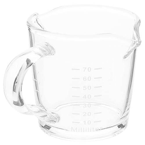 DECHOUS Tazza Con Bilancia Tazza Da Caffè Espresso in Portatile 70 Ml Con Doppio Beccuccio Robusta E Facile Da Pulire