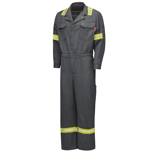 Bulwark FR Men\'s iQ Series Mobility Flame Resistant Coverall, Dark Gray, X-Large - Thumbnail 3