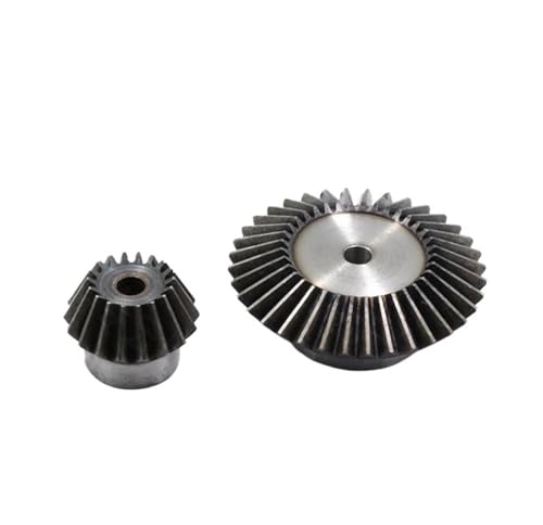 Industrial helical Gear 1Pair of 90-Degree Transmission Bevel Gears 1.5M15 Teeth + 30 Teeth Process Hole 6mm and 8mm Precision Bevel Gear Ratio 1:2/1053(4 Sets)