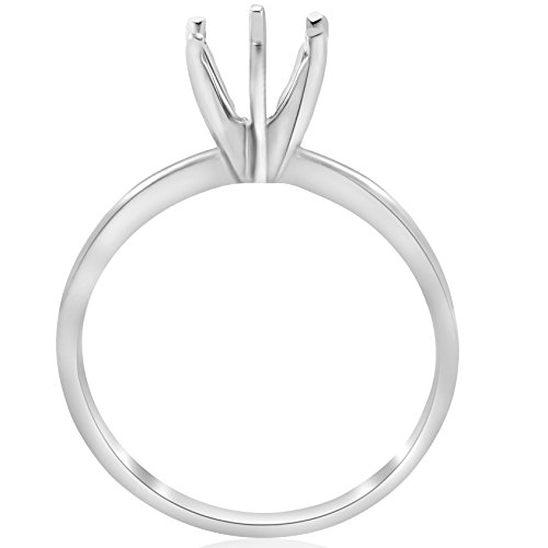 P3 POMPEII3 Six Prong Solitaire Engagement Ring Setting 14K White Gold2