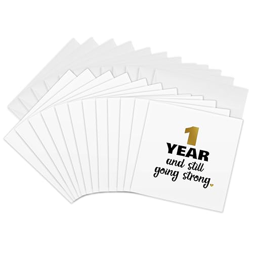 Carte de voeux 1 an anniversaire mariage 3drose GC 274344 lot de 12