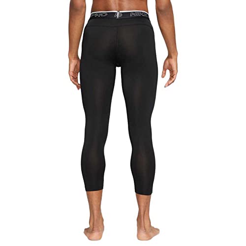 Nike Pro Dri-FIT Men's 3/4 Tights (as1, Alpha, m, Regular, Regular, Black/White, Small)2