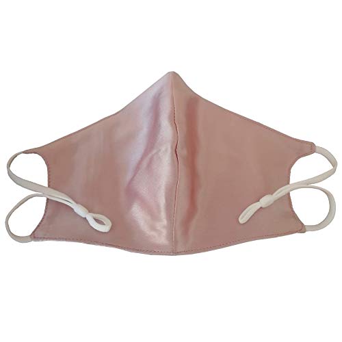 Silk Face Mask For Women Recyclable And Cleanable Keep Warm In Winter,Soft Cloth For The Nobility (Rose pink (Bridge of nose))