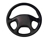 Housse de volant de voiture en cuir perforé antidérapant, accessoires anciens pour Mitsubishi et pour Pajero, bricolage