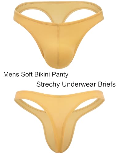 Men's Thong G-String Underwear Soft Stretch Brief Bulge Pouch Underwear — view 4