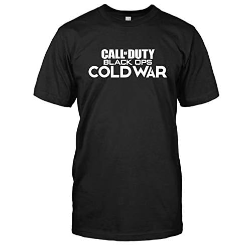 Call of Duty Black Ops Cold War T-Shirt COD MW Top Tee (Large, Black)