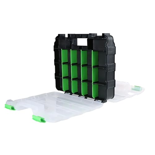 Generisch Scatola di smistamento per viti, 34 scomparti, contenitore double face, per componenti hardware e attrezzi, per dadi, bulloni, perle, gioielli, componenti elettronici, fai da te, garage