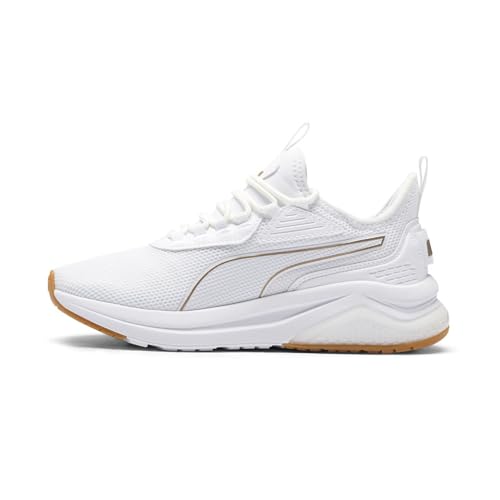 PUMA Womens Amplifier Sneaker, Womens White Womens Gold, 10