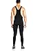 baleaf Men's Winter Cycling Bib Tights Padded Thermal Bib Pants Cold Weather Gear Fleece Bike Leggings Black Size M