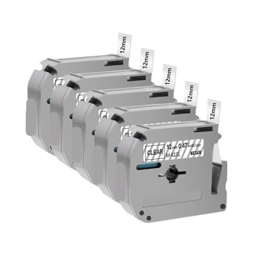 5 10pcs 12mm���x���e�[�vMK231 MK-231 MK-131 431 631���f���ƌ݊����̂��郉�x���v�����^�[PT-70 PT-80�œ��삵�܂�(5PK Black on Clear)