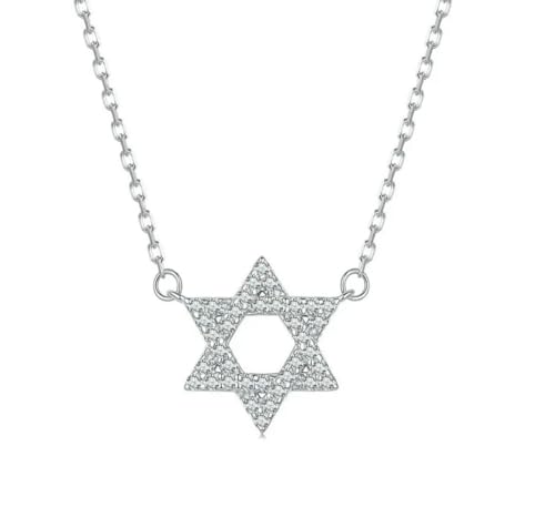 Collier argent Sterling David pour femmes : éclat pavé mode