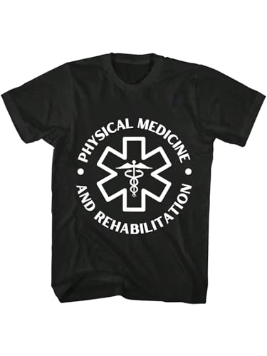 FGDGJGVU Physical Medicine and Rehabilitation Doctor Nurse T-Shirt Black