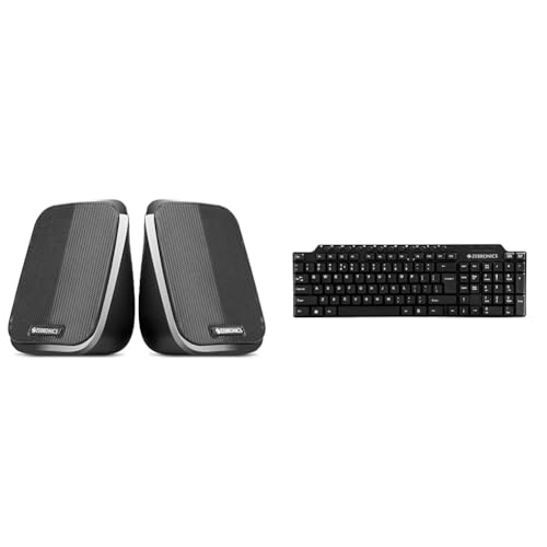 Image of ZEBRONICS Zeb-Fame 5watts 2.0 Multi Media Speakers with AUX, USB and Volume Control (Black)
